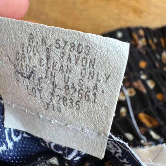 Vintage 80s Norton McNaughton Ditsy Floral Bomber Pants Size 10 Brown Black - Picture 8 of 8